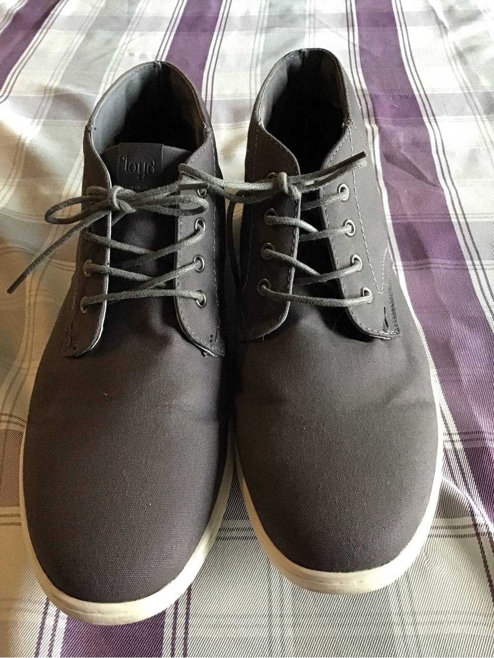 Men's Floyd Gray Canvas Lace-Up Casual Shoes